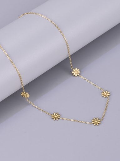 Titanium Steel Flower Minimalist Necklace