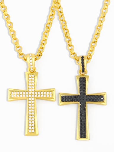 Copper Cubic Zirconia Cross Vintage Regligious  pendant