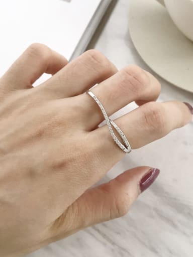 925 Sterling Silver Cubic Zirconia Combination Stackable Ring