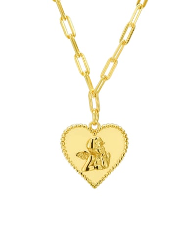18K Gold 925 Sterling Silver Heart Minimalist Necklace