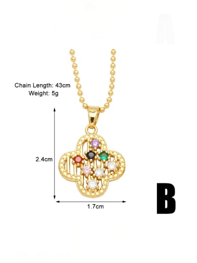 B Brass Cubic Zirconia Heart Trend Necklace