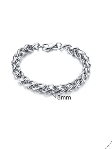 Titanium Steel Geometric Vintage Hollow Chain Link Bracelet