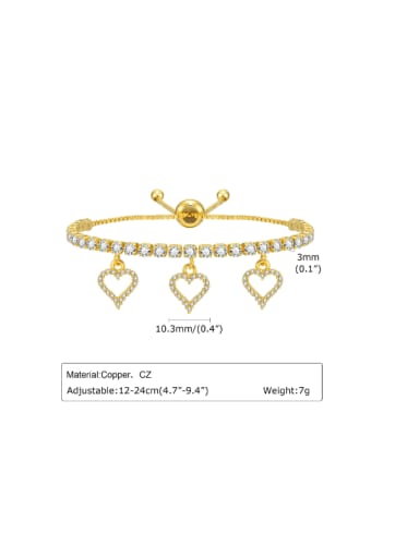 G 1 Brass Cubic Zirconia Palm Hip Hop Adjustable Bracelet