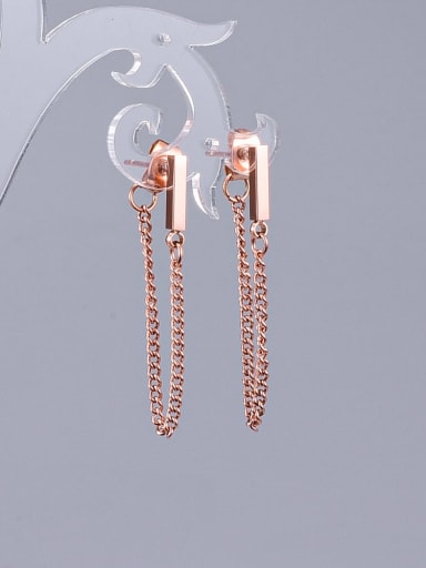 Titanium Tassel Minimalist Threader Earring
