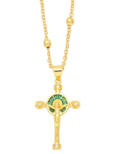 ?? Brass Cubic Zirconia Cross Hip Hop Regligious Necklace