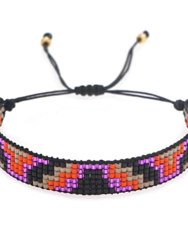 Multi Color Miyuki DB  Bead Geometric Artisan Handmade Weave Bracelet