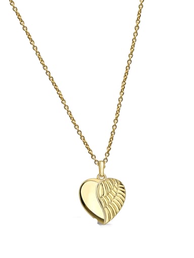 Brass Minimalist Heart  Pendant Necklace
