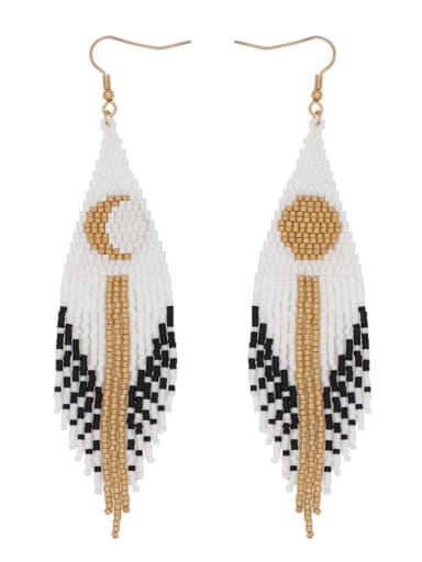 Stainless steel Miyuki beads Geometric Bohemia Hook Earring