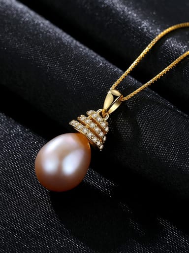 925 Sterling Silver Freshwater Pearl  pendant Necklace