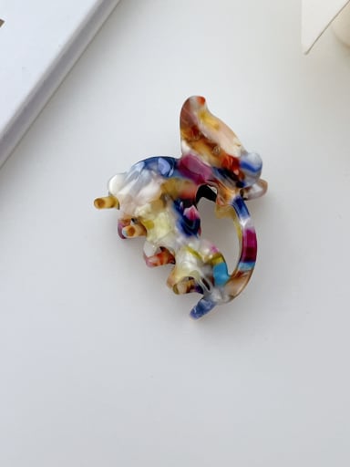 Cellulose Acetate Cute Cat Alloy Multi Color Jaw Hair Claw