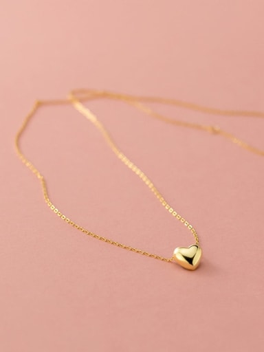 custom 925 Sterling Silver Heart Minimalist Necklace