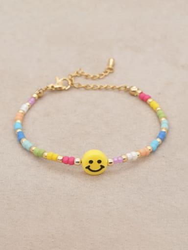 Miyuki Millet Bead Multi Color Acrylic Smiley Bohemia Handmade Beaded Bracelet