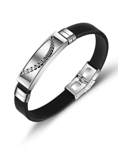 Stainless steel Silicone Heart Minimalist Wristband Bracelet