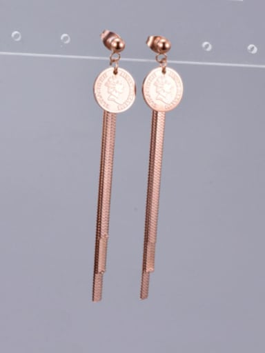 Titanium Tassel Minimalist Threader Earring