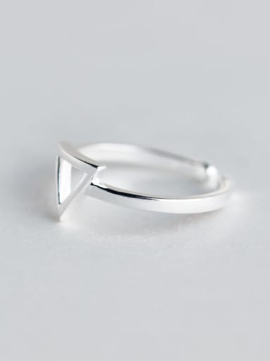 925 Sterling Silver Triangle Minimalist Band Ring