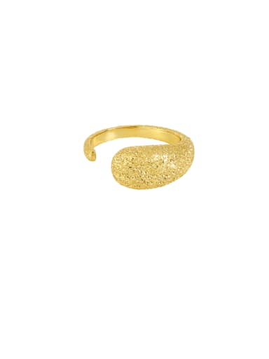 18K gold [adjustable size 16] 925 Sterling Silver Geometric Vintage Band Ring