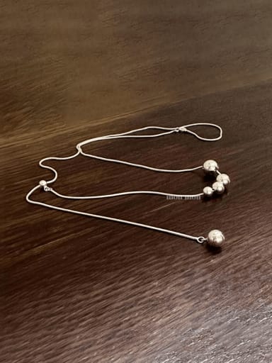 925 Sterling Silver Tassel Minimalist Necklace
