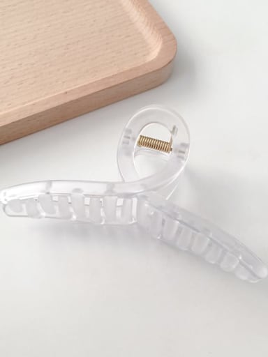 Cellulose Acetate Minimalist  Alloy  Matte Translucent Jaw Hair Claw