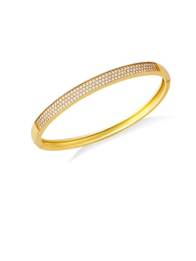 A Brass Cubic Zirconia Star Vintage Band Bangle