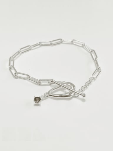 925 Sterling Silver Geometric Minimalist Hollow Chain Link Bracelet