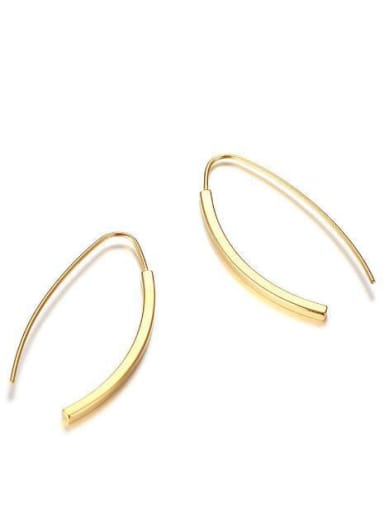 Titanium Steel Line Geometric Minimalist Hook Earring