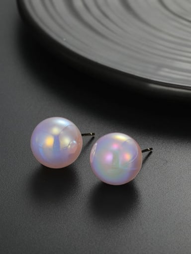 Zinc Alloy Imitation Pearl Round Minimalist Stud Earring