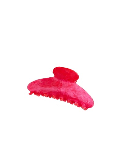 Rose red 10.5cm Cellulose Acetate Trend Geometric Jaw Hair Claw
