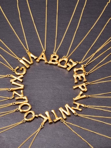 Titanium Letter Minimalist pendant Necklace