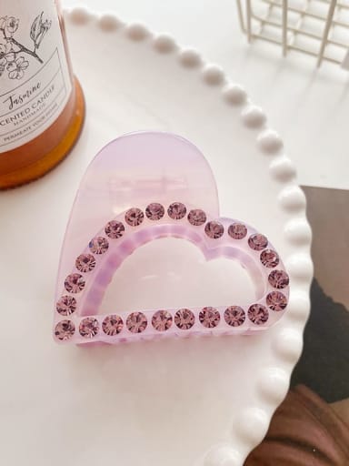 Cellulose Acetate Trend Heart Multi Color Jaw Hair Claw