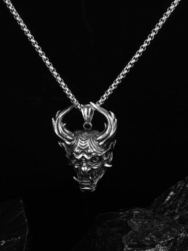 Titanium Steel Irregular devil  Hip Hop Necklace