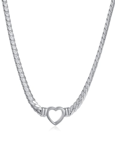 Titanium Steel Shell Heart Hip Hop Necklace