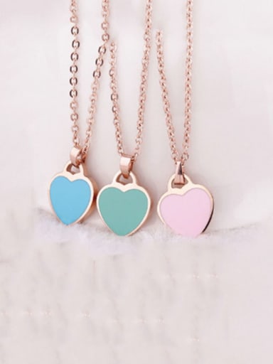 Titanium Simple heart Necklace