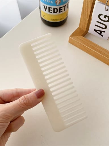 Rice white 13cm Cellulose Acetate Trend Geometric Multi Color Hair Comb