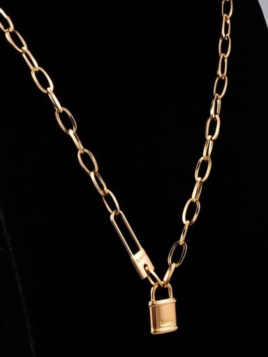 Titanium smooth  Locket Vintage pendant Necklace