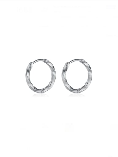 GE872 steel Stainless steel Geometric Minimalist Huggie Earring