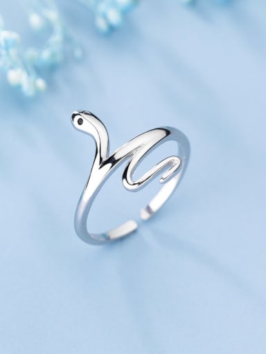 925 Sterling Silver Snake Minimalist  free size Ring