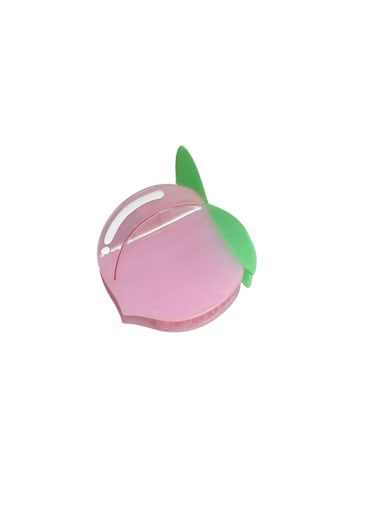 Peach 8.1cm Cellulose Acetate Trend Friut Alloy Multi Color Jaw Hair Claw