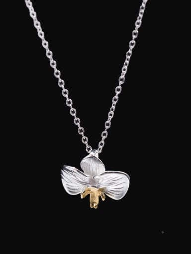 925 Sterling Silver Flower Minimalist Necklace
