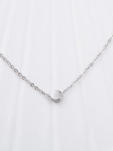 Titanium Round Minimalist Choker Necklace