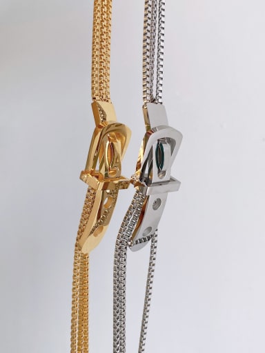Titanium Geometric Minimalist Multi-layer chain Bracelet