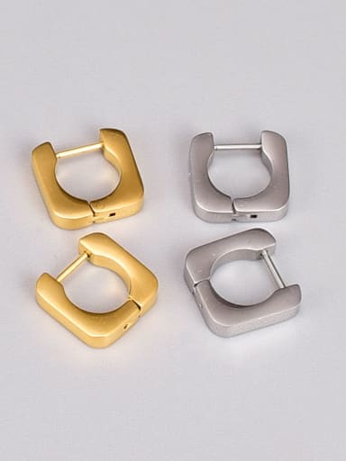 Titanium Steel Square Minimalist Huggie Earring