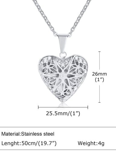 Titanium Steel Hollow Heart Minimalist Necklace
