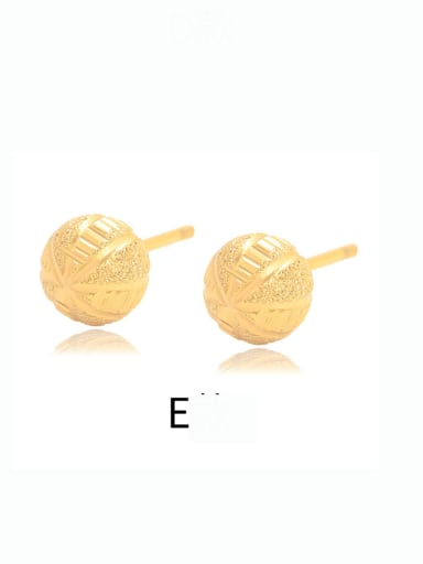 Section e Alloy Round  Ball Minimalist Stud Earring
