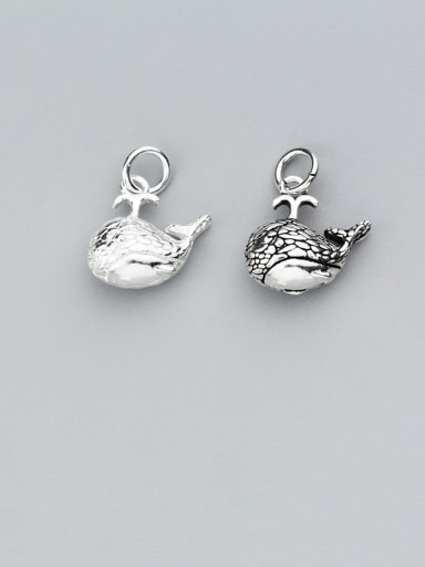 925 Sterling Silver With Personality Small Whale Pendant