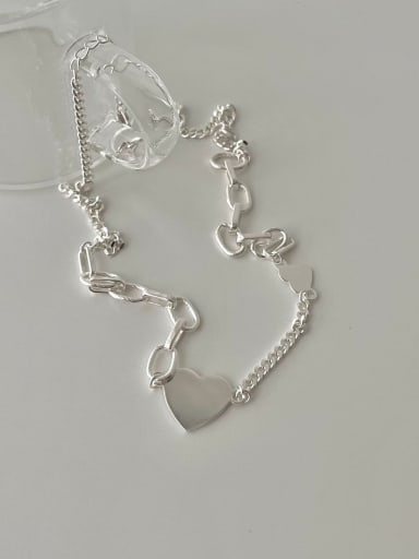 925 Sterling Silver Irregular Love  Minimalist Necklace