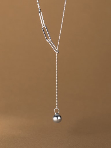 custom 925 Sterling Silver Tassel Minimalist Lariat Necklace