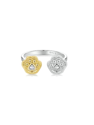925 Sterling Silver Flower Trend Band Ring