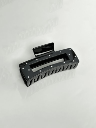 Black block gripper 10.5cm Minimalist Geometric Alloy Resin Jaw Hair Claw