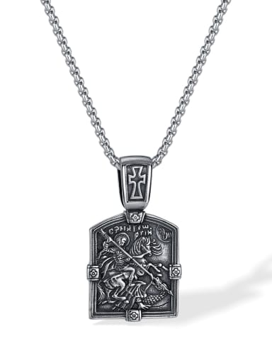 GX2465 pendant with chain 4mm*70cm Stainless steel Cross Hip Hop Regligious Necklace