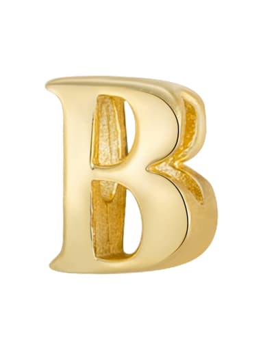 B 925 Sterling Silver Minimalist Letter  Pendant